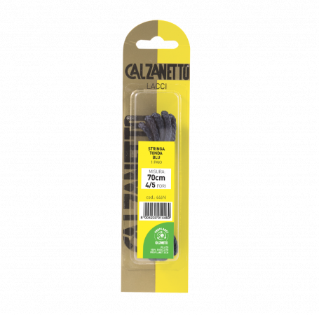 Calzanetto Proplanet Stringa Tonda 1 paio  BLU cm.70 Nero (Blister 1 paio)