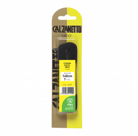 Calzanetto Proplanet Stringa Piatta cm.140 Nero