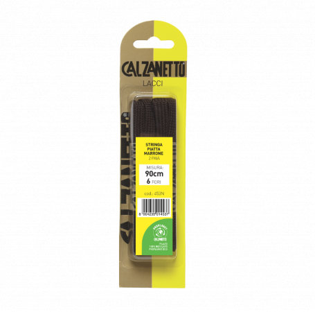 Calzanetto Proplanet Stringa Piatta cm.90 Marrone