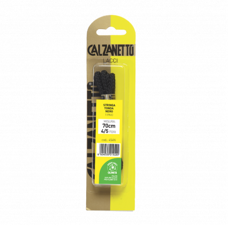 Calzanetto Proplanet Round lace 70 cm - Black (Blister 1 pair)