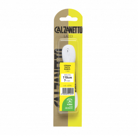 Calzanetto Proplanet Flat lace 110 cm - White