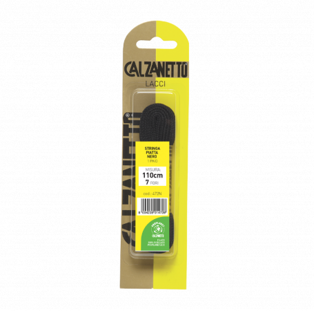 Calzanetto Proplanet Stringa Piatta cm.110 Nero