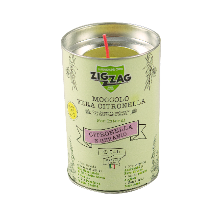 Zig Zag Citronella and Geranium - Indoor candle