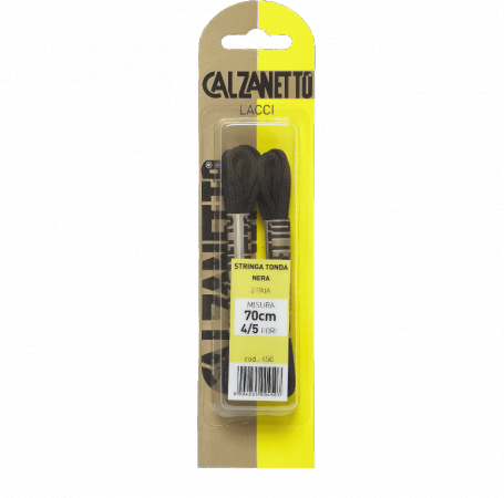 Calzanetto Proplanet Stringa Tonda cm.70 Nero (Blister 2 paia)