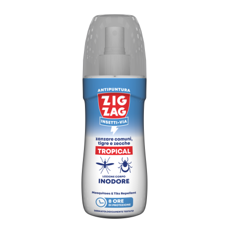 Zig Zag Insettivia! Repellente Tropical Lozione Antipuntura - Inodore 