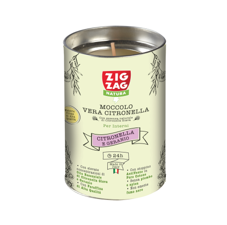 Zig Zag Citronella and Geranium - Indoor candle