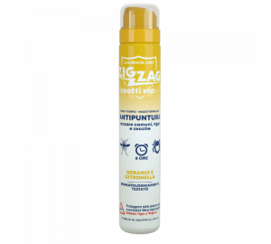 Zig Zag Insettivia! Repellente Spray Corpo Antipuntura Profumato - Geranio e Citronella Giava