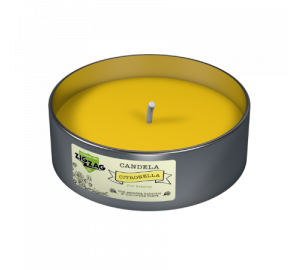 Zig Zag Candela Antizanzare per esterni all'olio essenziale di Citronella Giava in lattina.