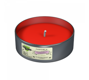 Zig Zag Candela Antizanzare per esterni all'olio essenziale di Citronella Giava e Geranio in lattina.