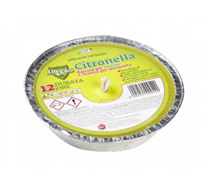 Zig Zag Fiaccola alla Citronella in alluminio. Diametro 18 cm.