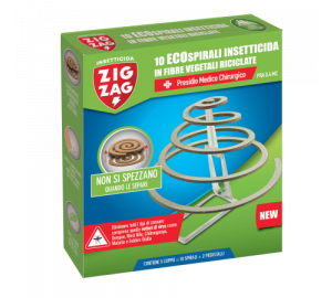 Zig Zag 10 Insectic Spirals Support 100% Vegetable Fibers